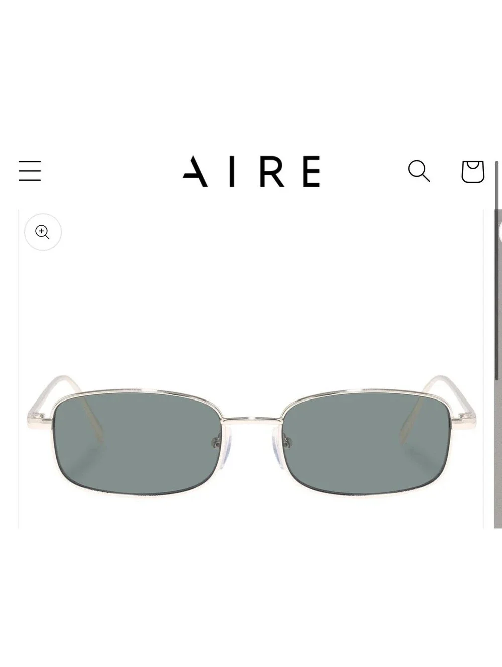 AIRE Square Decan Gold Metal Sunglasses Brown Lenses Designer UNISEX